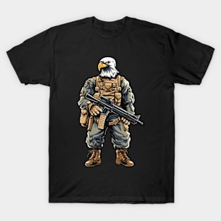 eagle soldier isolated on white T-Shirt